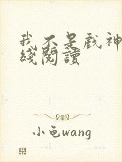 我不是戏神 在线阅读