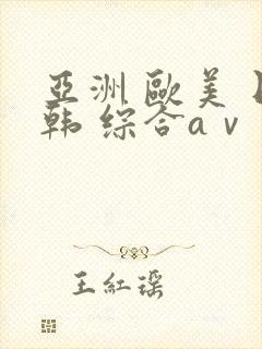 亚洲 欧美 日韩 综合aⅴ