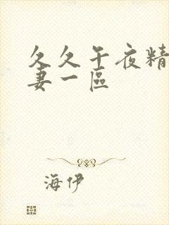 久久午夜精品人妻一区