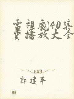 电视剧40集免费播放大全封面