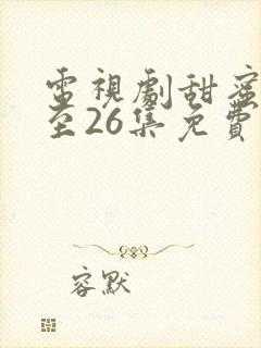 电视剧甜蜜蜜1至26集免费观看