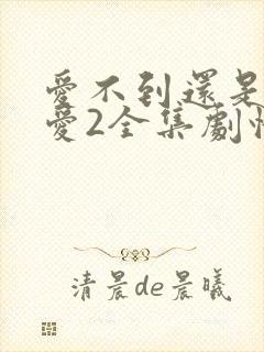 爱不到还是不能爱2全集剧情