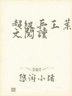 超级兵王叶谦全文阅读封面