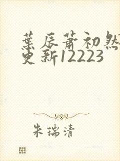 叶辰萧初然最新更新12223封面