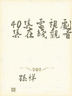 40集电视剧全集在线观看免费