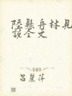 陆悬舟林见椿小说全文封面