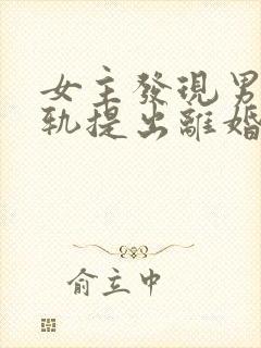 女主发现男主出轨提出离婚的小说封面