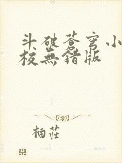 斗破苍穹小说精校无错版