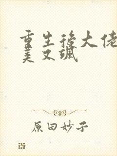 重生后大佬她又美又飒封面