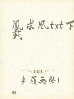 凤求凰txt下载