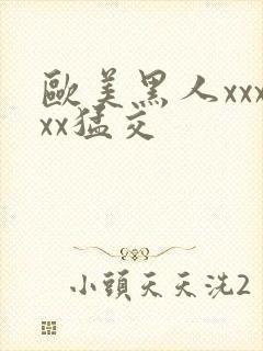 欧美黑人xxxxx猛交