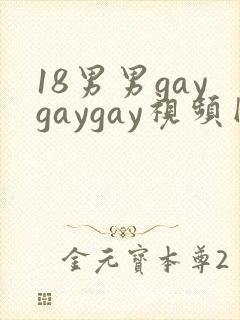 18男男gaygaygay视频网站