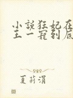 小说狂妃在上邪王一宠到底