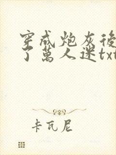 穿成炮灰后我成了万人迷txt