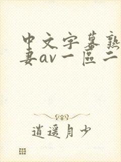 中文字幕熟女人妻av一区二区三区