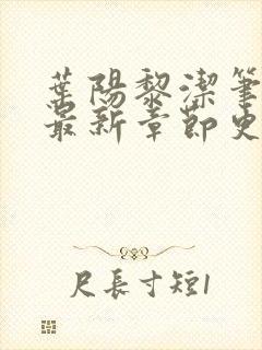 叶阳黎洁笔趣阁最新章节更新