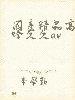 国产精品高潮呻吟久久av