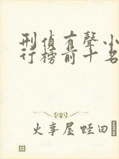 刑侦有声小说排行榜前十名