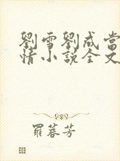 刘雪刘成当代爱情小说全文免费 笔趣封面