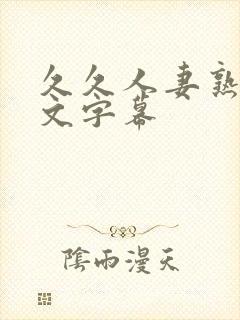 久久人妻熟女中文字幕