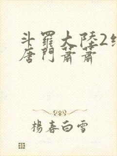 斗罗大陆2绝世唐门萧萧封面