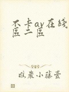 不卡av在线一区二区封面