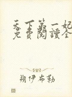 天下第一妃全文免费阅读全文封面