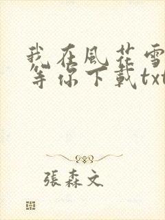 我在风花雪月里等你下载txt下