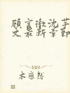 顾言彻沈芊语全文最新章节免费阅读