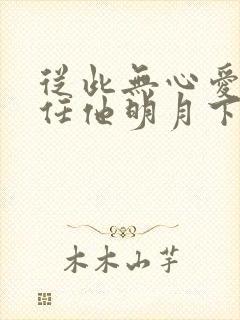 从此无心爱良夜任他明月下西楼封面