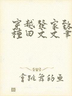 穿越发家致富的种田文文笔好