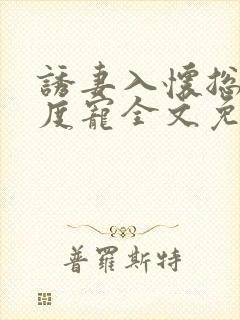 诱妻入怀总裁深度宠全文免费