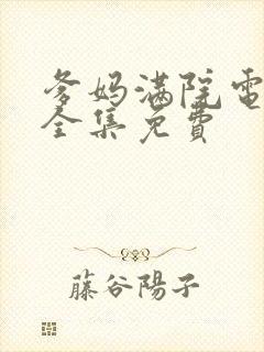 爹妈满院电视剧全集免费封面