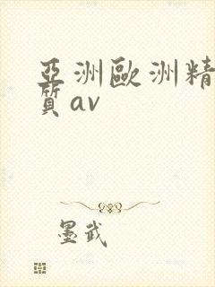 亚洲欧洲精品优质av