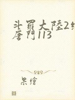 斗罗大陆2绝世唐门113封面