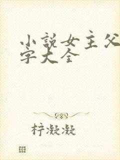 小说女主父母名字大全封面