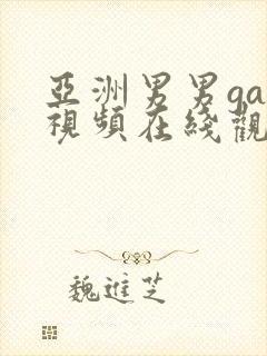 亚洲男男gay视频在线观看