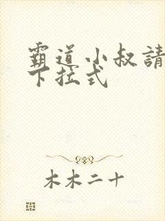 霸道小叔请轻撩下拉式