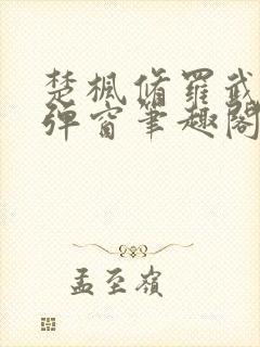 楚枫修罗武神无弹窗笔趣阁封面