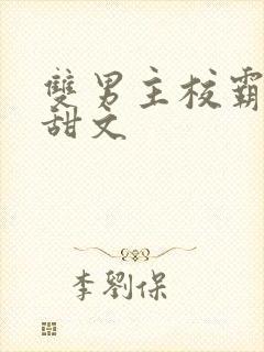 双男主校霸校园甜文