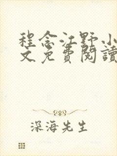 程念江野小说全文免费阅读