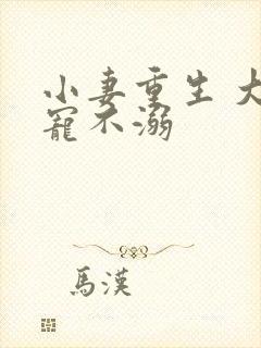 小妻重生 大佬宠不溺