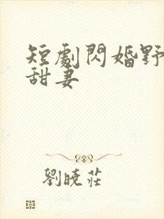 短剧闪婚野蛮小甜妻