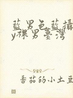 蓝男色蓝摄gay裸男台湾封面