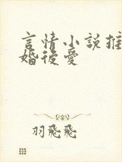 言情小说推荐先婚后爱