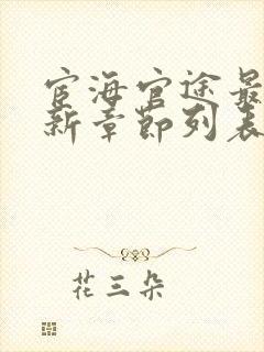 宦海官途最新更新章节列表