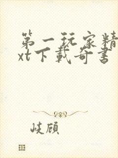 第一玩家精校txt下载奇书网封面