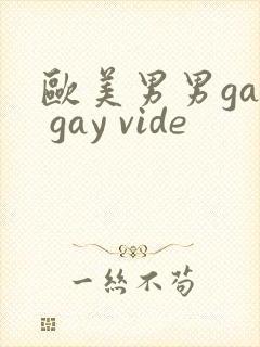 欧美男男gay gay vide