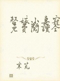 替嫁小妻宠上瘾免费阅读全文