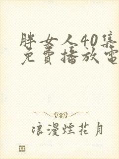 胖女人40集全免费播放电视剧